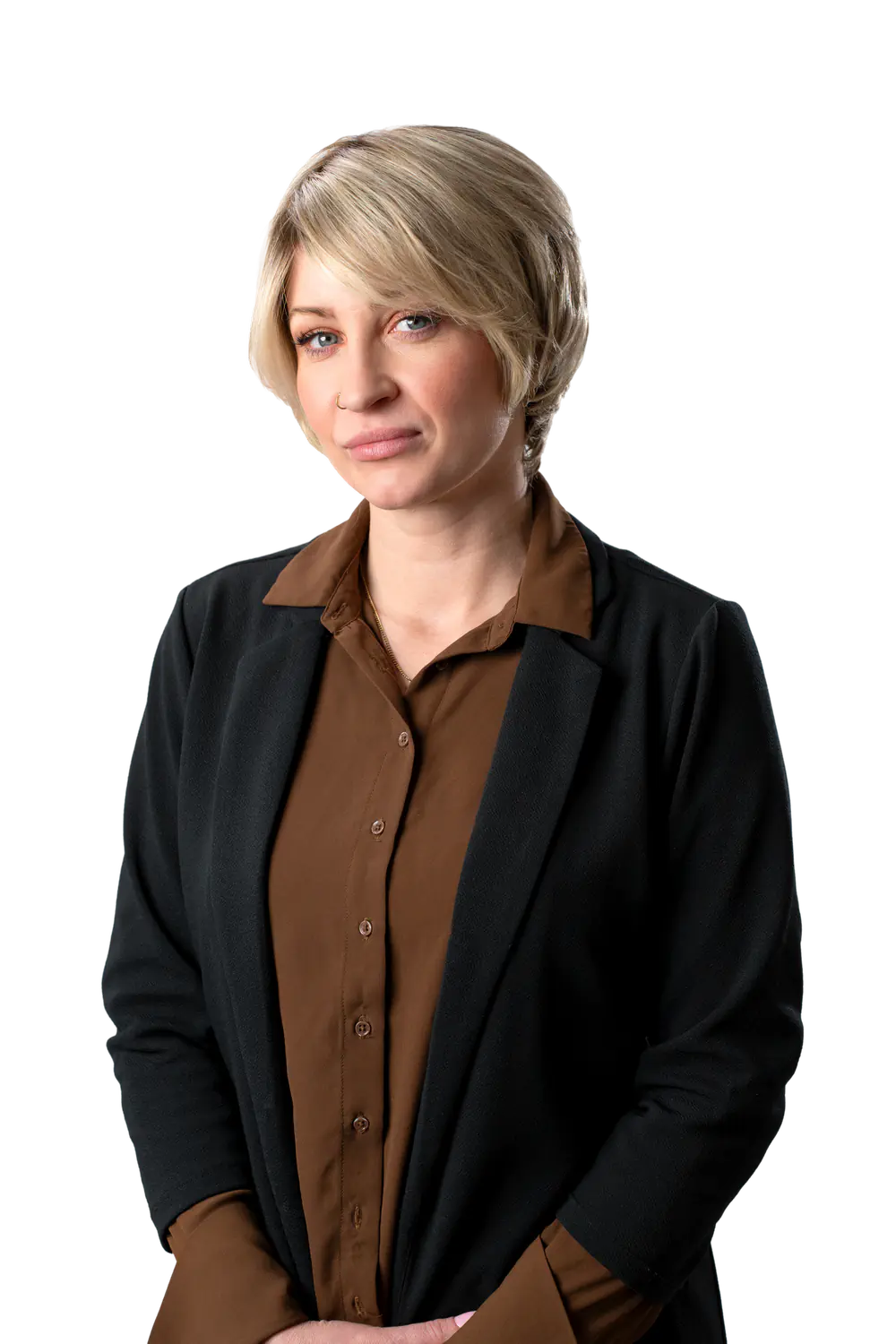 Perruque courte JaneEU avec frange rideau